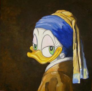 Daisy with a Pearl Earring   40x40 cm