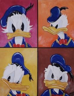 Donald mal vier   40 x 50 cm